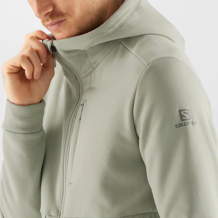 Chaquetas Salomon Essential Warm Fleece Hombre Verde Menta | MX GLEX418